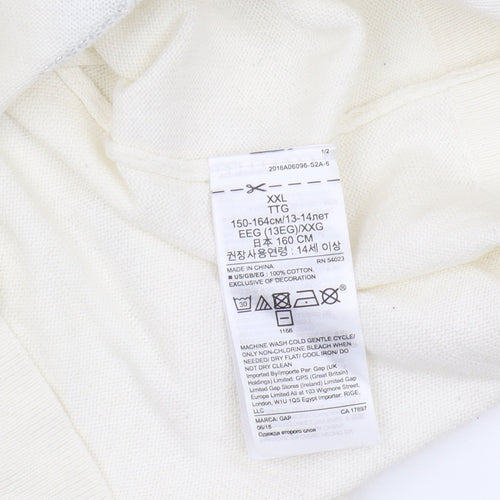 GAP Kids Ivory Star Pullover Jumper, Girls Size 14, Cotton