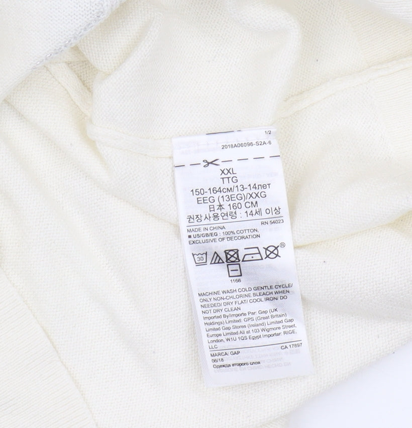 GAP Kids Ivory Star Pullover Jumper, Girls Size 14, Cotton
