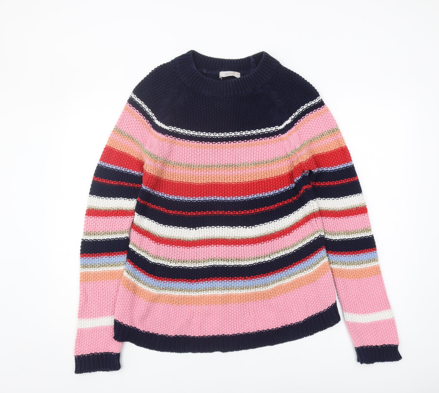 Marks and Spencer Women's Multicoloured Striped Pullover Jumper Size 10