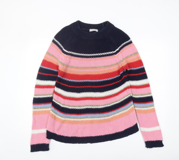 Marks and Spencer Women's Multicoloured Striped Pullover Jumper Size 10