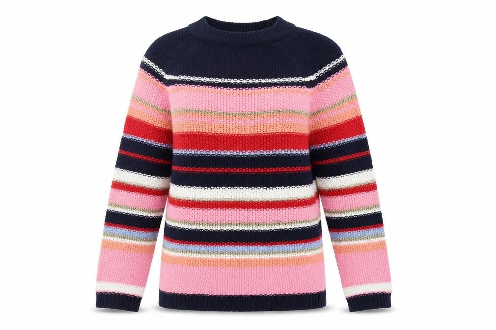 Front view of Marks & Spencer Women's Multicoloured Striped jumper, size 10