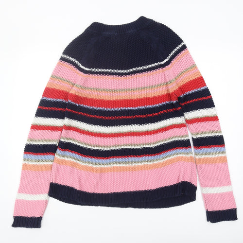 Marks and Spencer Women's Multicoloured Striped Pullover Jumper Size 10