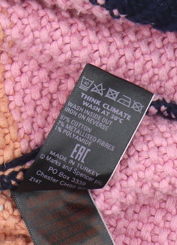 Marks and Spencer Women's Multicoloured Striped Pullover Jumper Size 10