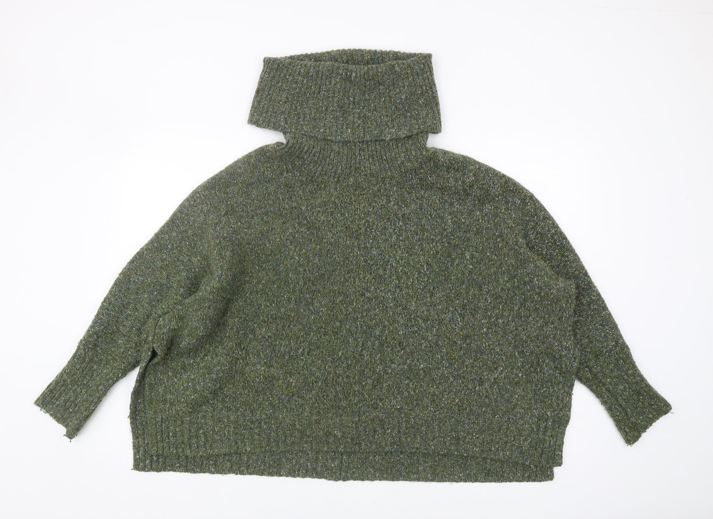 Ruby Moon Women's Green Roll Neck Pullover Jumper M