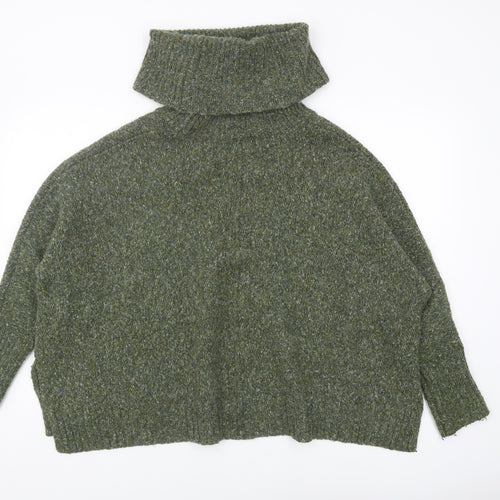 Ruby Moon Women's Green Roll Neck Pullover Jumper M