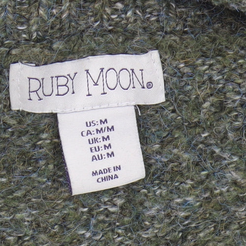 Ruby Moon Women's Green Roll Neck Pullover Jumper M