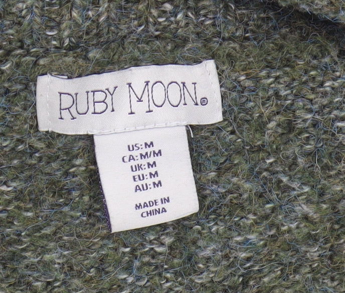 Ruby Moon Women's Green Roll Neck Pullover Jumper M