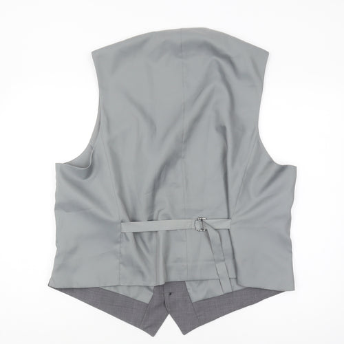 Moss Grey Men's Waistcoat - Regular Fit Size 52R