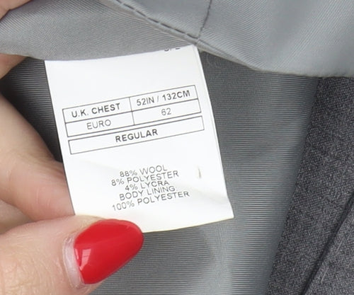 Moss Grey Men's Waistcoat - Regular Fit Size 52R