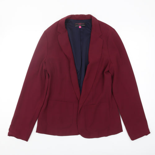 New Look Women's Red Blazer, Size 10, Lined