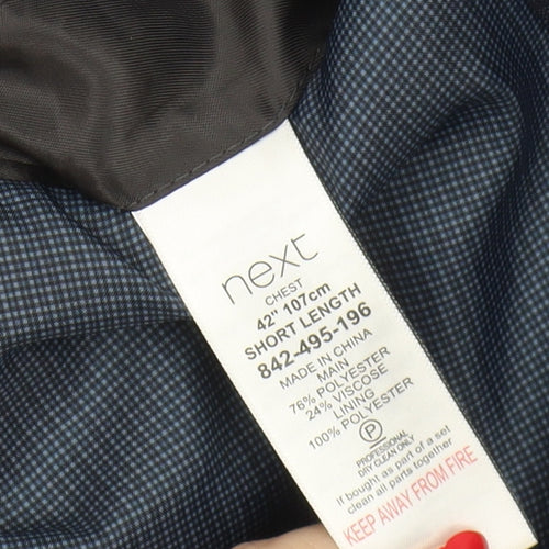 Next Men's Blue 42S Slim Fit Blazer