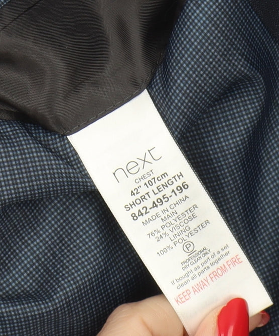 Next Men's Blue 42S Slim Fit Blazer