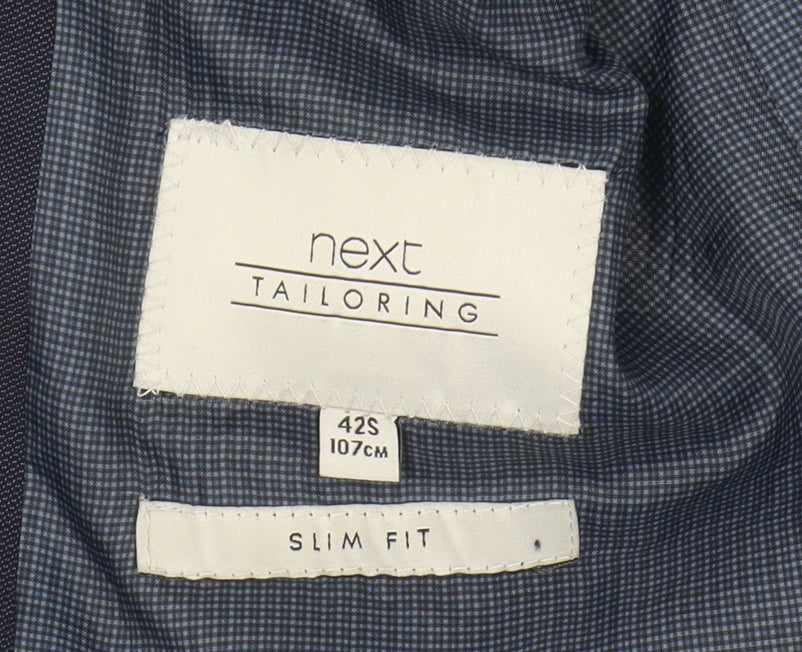Next Men's Blue 42S Slim Fit Blazer