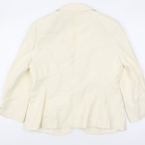 Artigiano Women's Ivory Blazer Jacket UK 14