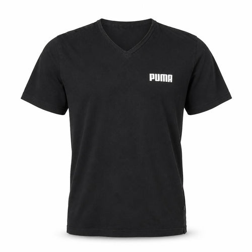 Puma Men's Black Crew Neck T-Shirt, Size M, Cotton