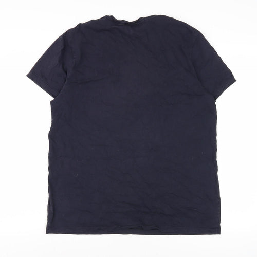 Burberry Men's Blue XL T-Shirt, Short Sleeve Cotton