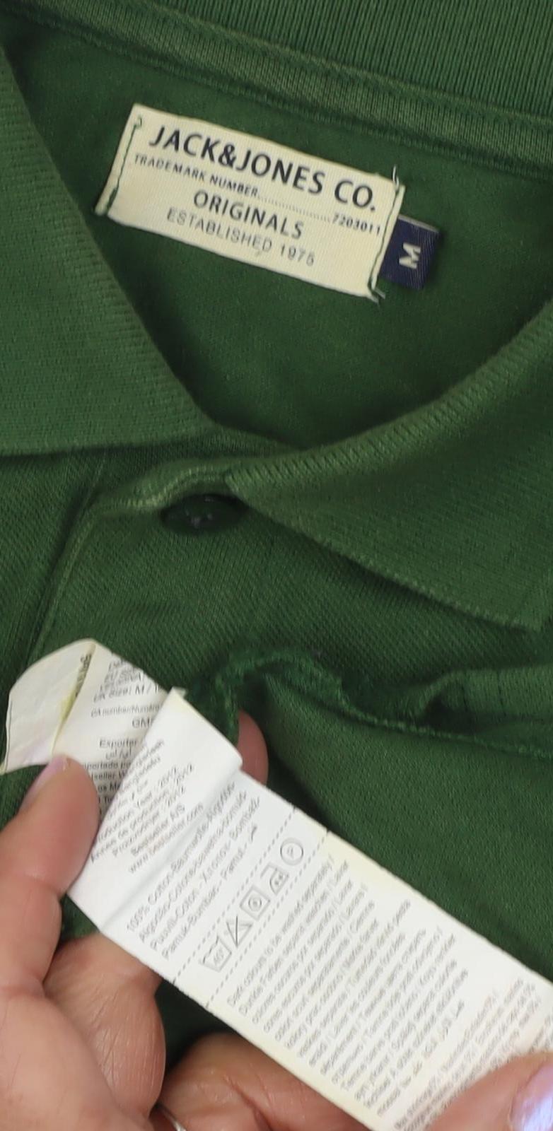 Jack & Jones Men's Green Polo Shirt - M