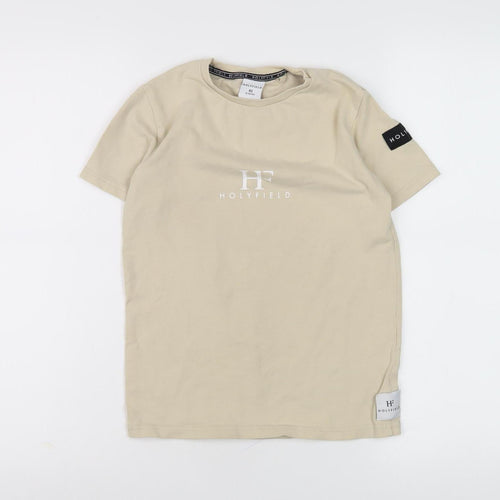 Holyfield Unisex Kids Beige Cotton T-Shirt XS Casual