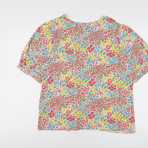 M&Co Women's Multicoloured Floral Top, Size 14