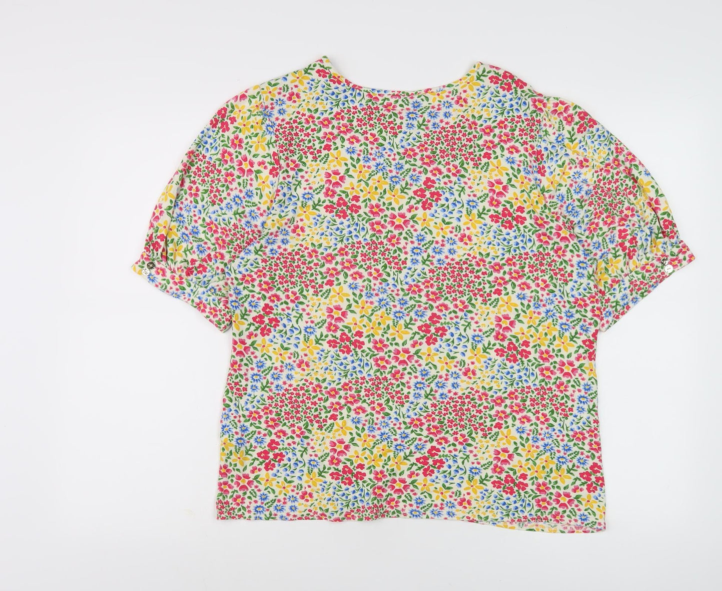 M&Co Women's Multicoloured Floral Top, Size 14