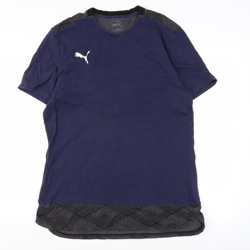 Puma Men's Blue XL Cotton Blend Crew Neck T-Shirt