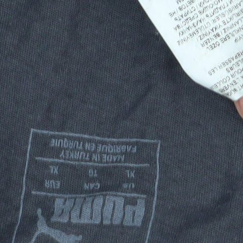 Puma Men's Blue XL Cotton Blend Crew Neck T-Shirt