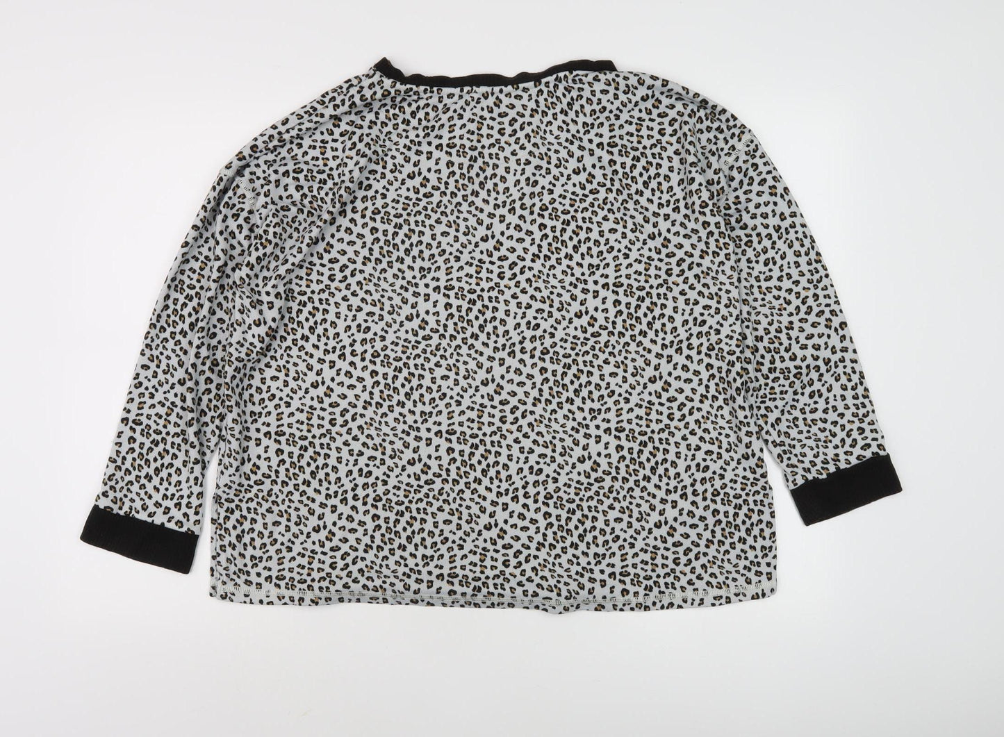 Donna Karan Women's Multicoloured Animal Print Blouse L