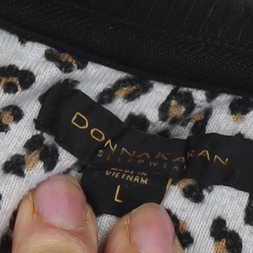 Donna Karan Women's Multicoloured Animal Print Blouse L