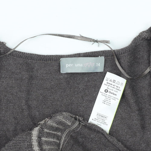 Per Una Women's Brown Cardigan Size 14