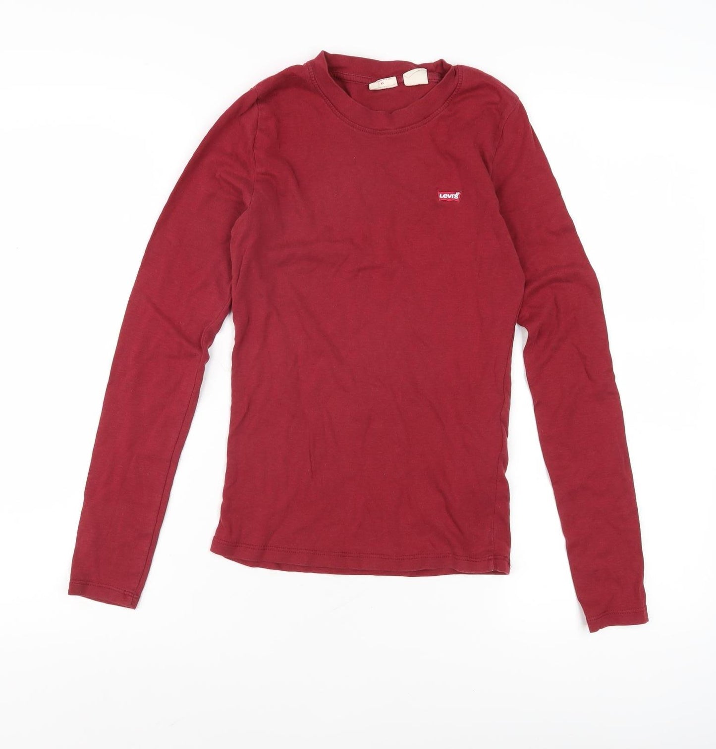 Levi's Women's Red XS Long Sleeve Crew Neck T-Shirt