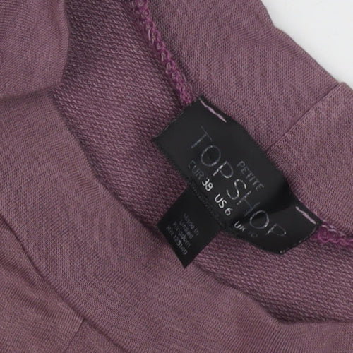 Topshop Women's Purple Knee Length Pencil Dress Size 10
