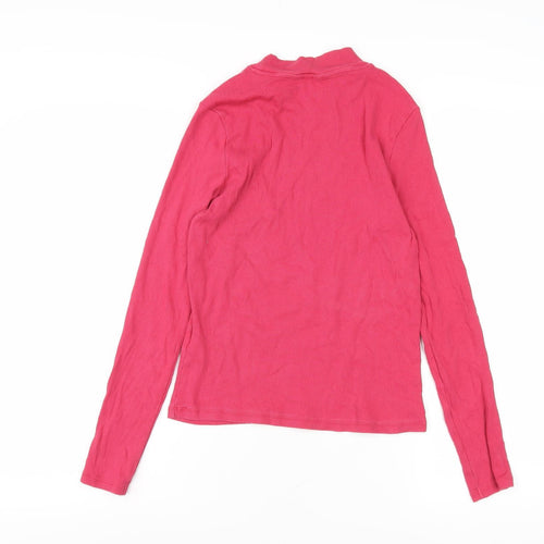 Monki Women's Pink Long Sleeve Knit Top - S Regular