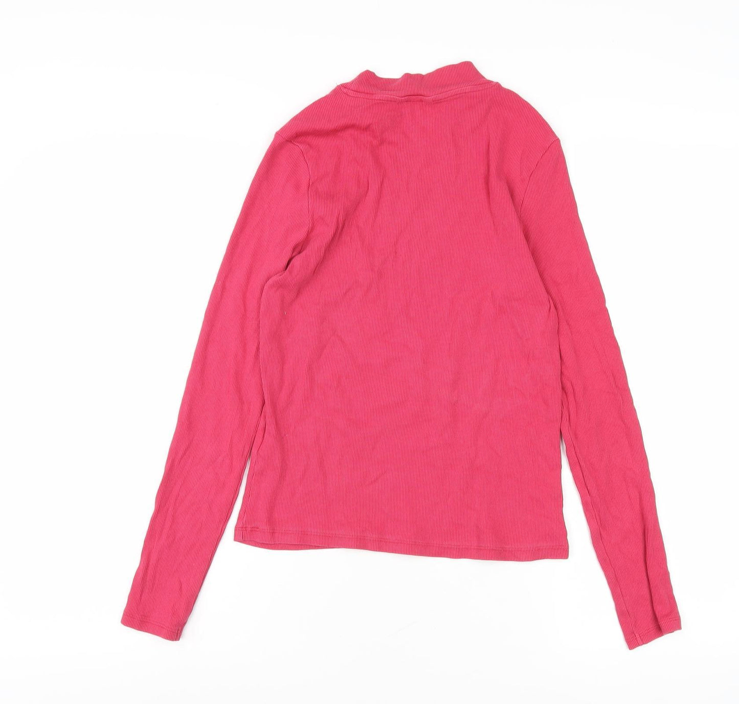 Monki Women's Pink Long Sleeve Knit Top - S Regular