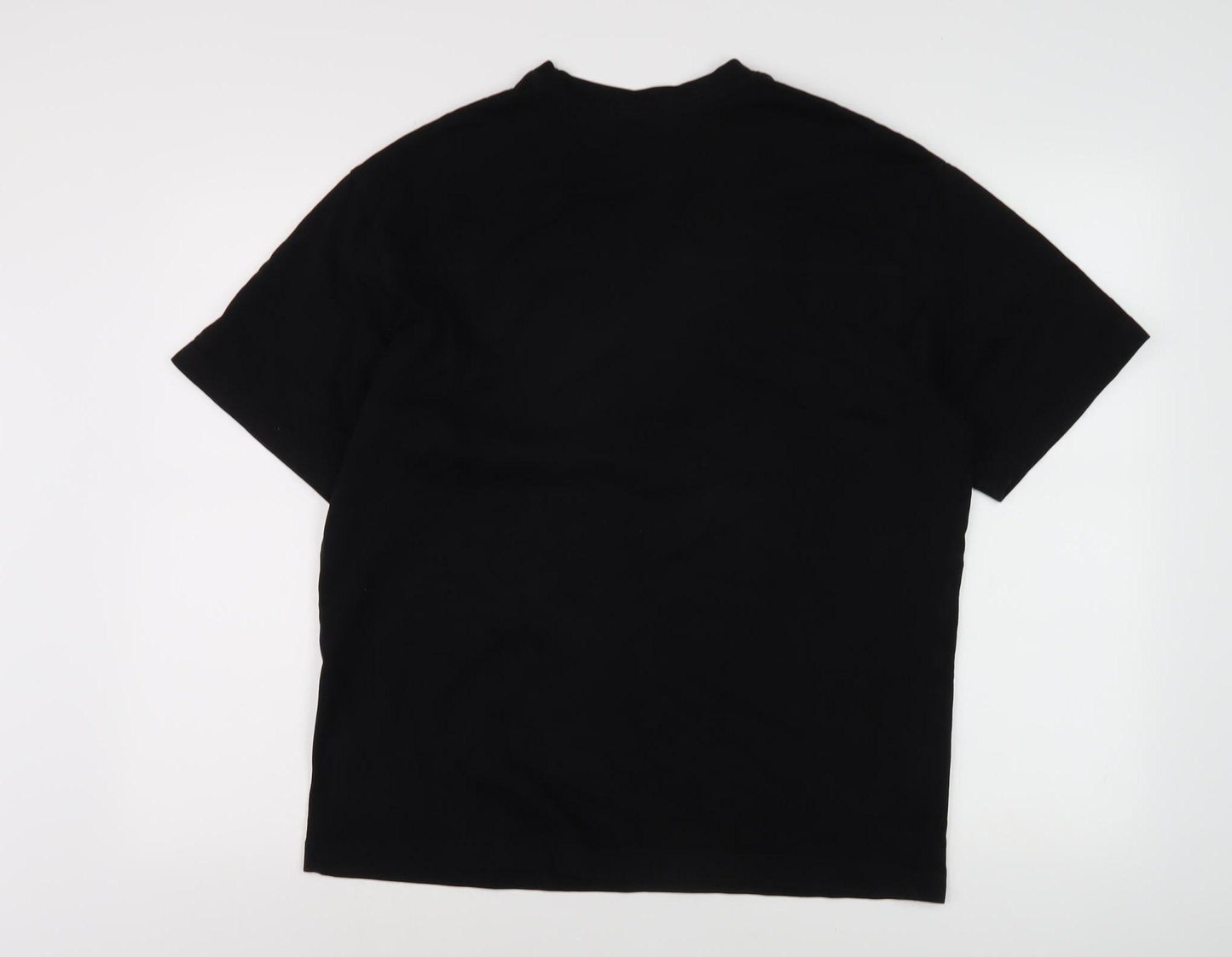 Bershka Men's Black S T-Shirt, Crew Neck, Short Sleeve