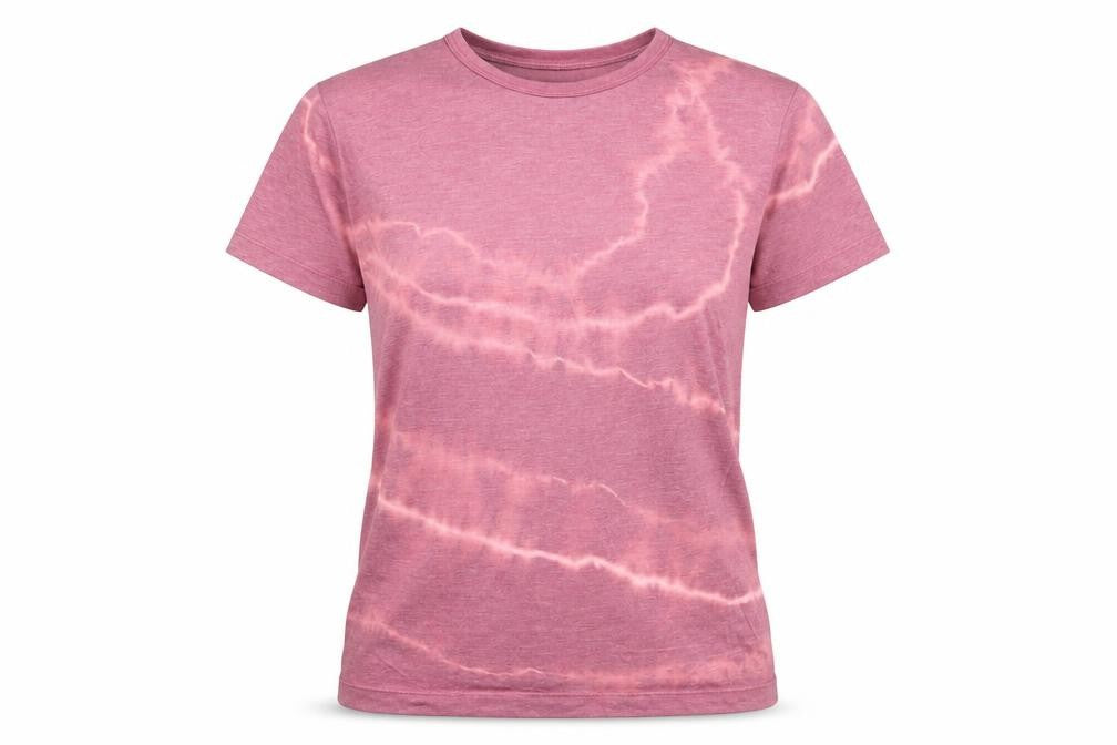 Front view of Umbro unisex purple tie-dye t-shirt, size small