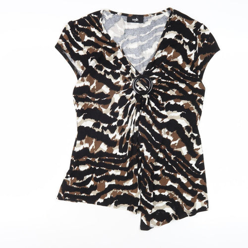 Wallis Women's Multicoloured Animal Print Top M