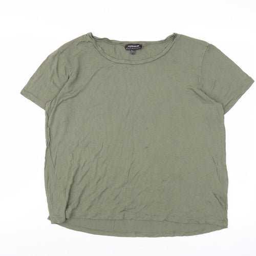 Warehouse Women’s Green Basic T-Shirt Size 16