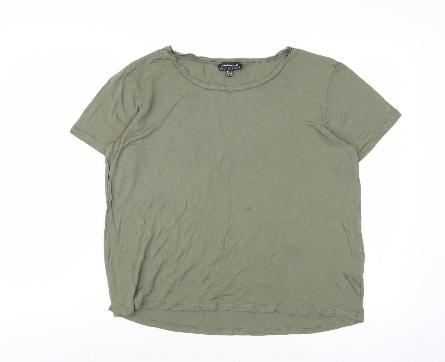 Warehouse Women’s Green Basic T-Shirt Size 16