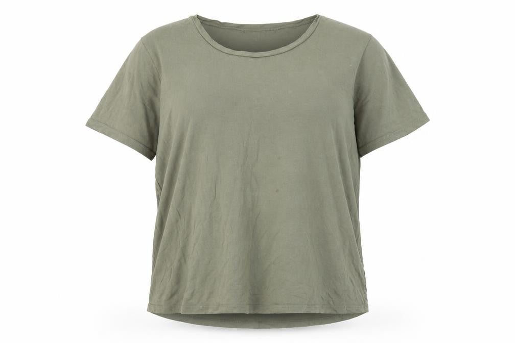 Front view of Warehouse Women’s Green Basic T-Shirt, size UK 16