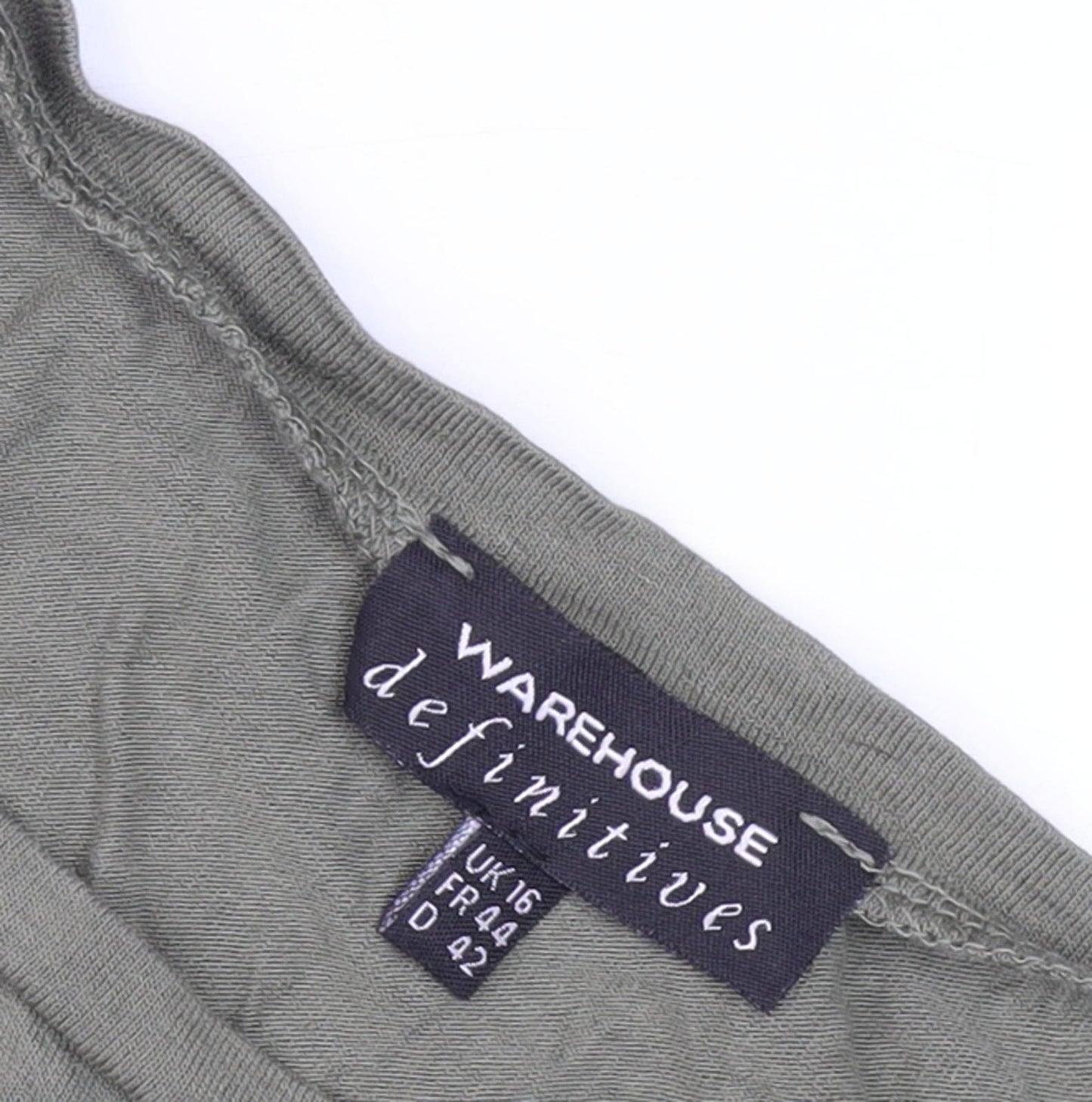 Warehouse Women’s Green Basic T-Shirt Size 16