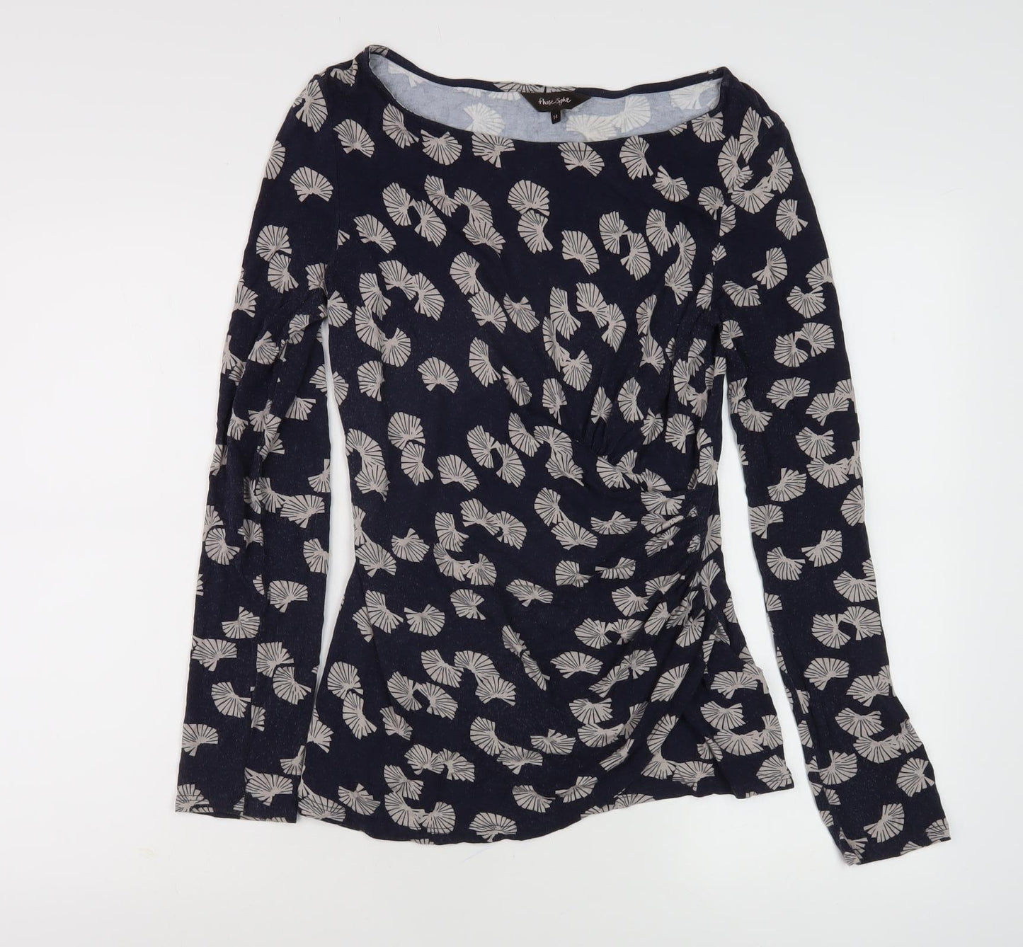 Phase Eight Women's Black Floral Long Sleeve Top 14