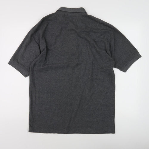 Zantos Men's Grey Polo Shirt L Solid Casual