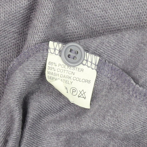 Zantos Men's Grey Short Sleeve Polo - Size L