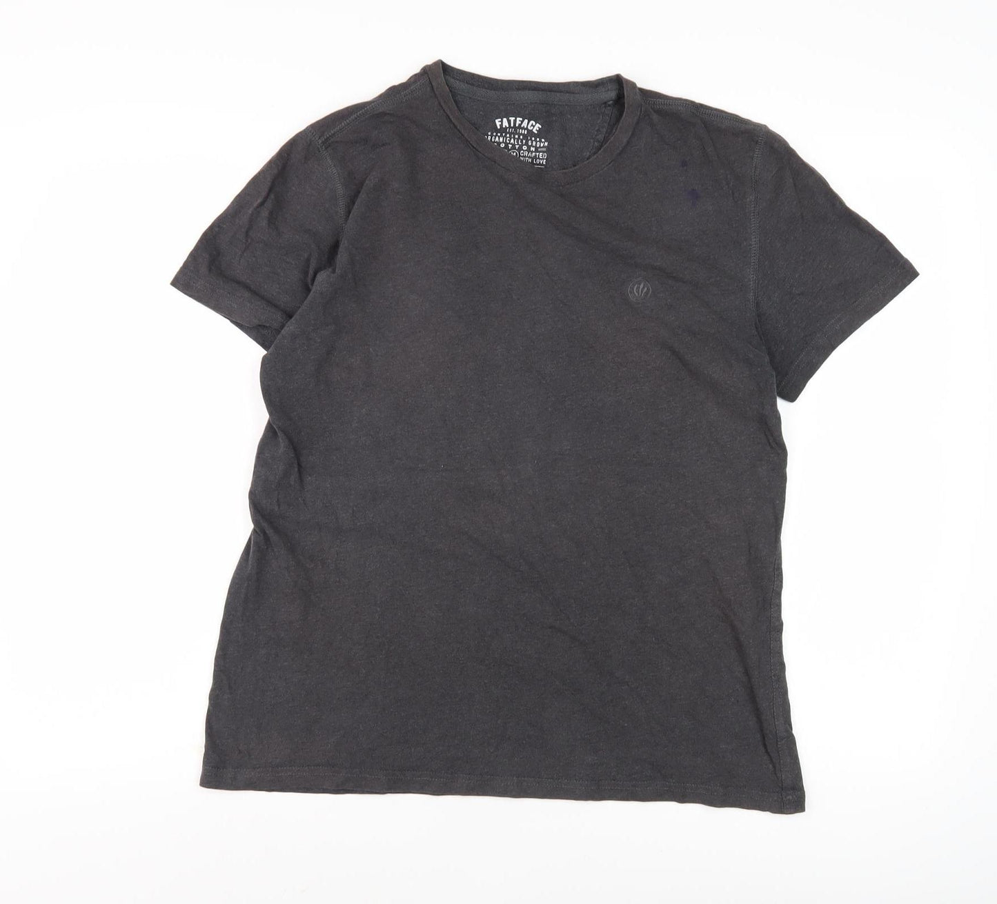FatFace Men's Grey Crew Neck Logo T-Shirt, Size M