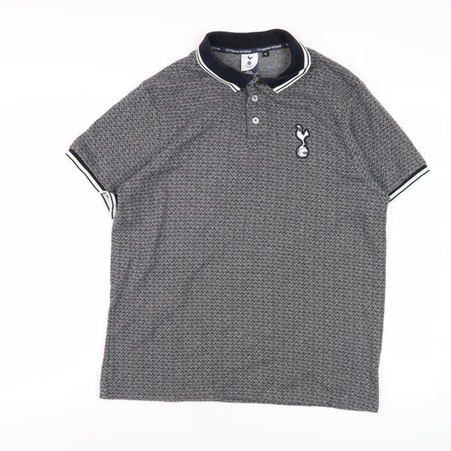 Tottenham Hotspur Men's Grey Geometric XL Polo