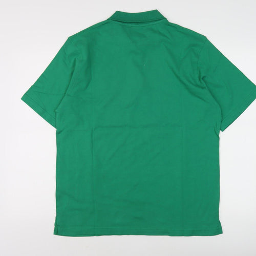 Cotton Traders Men's Green Polo Shirt M