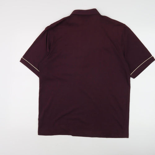 Tom Hagan Men's Polo Shirt, Brown, M, Retro Style