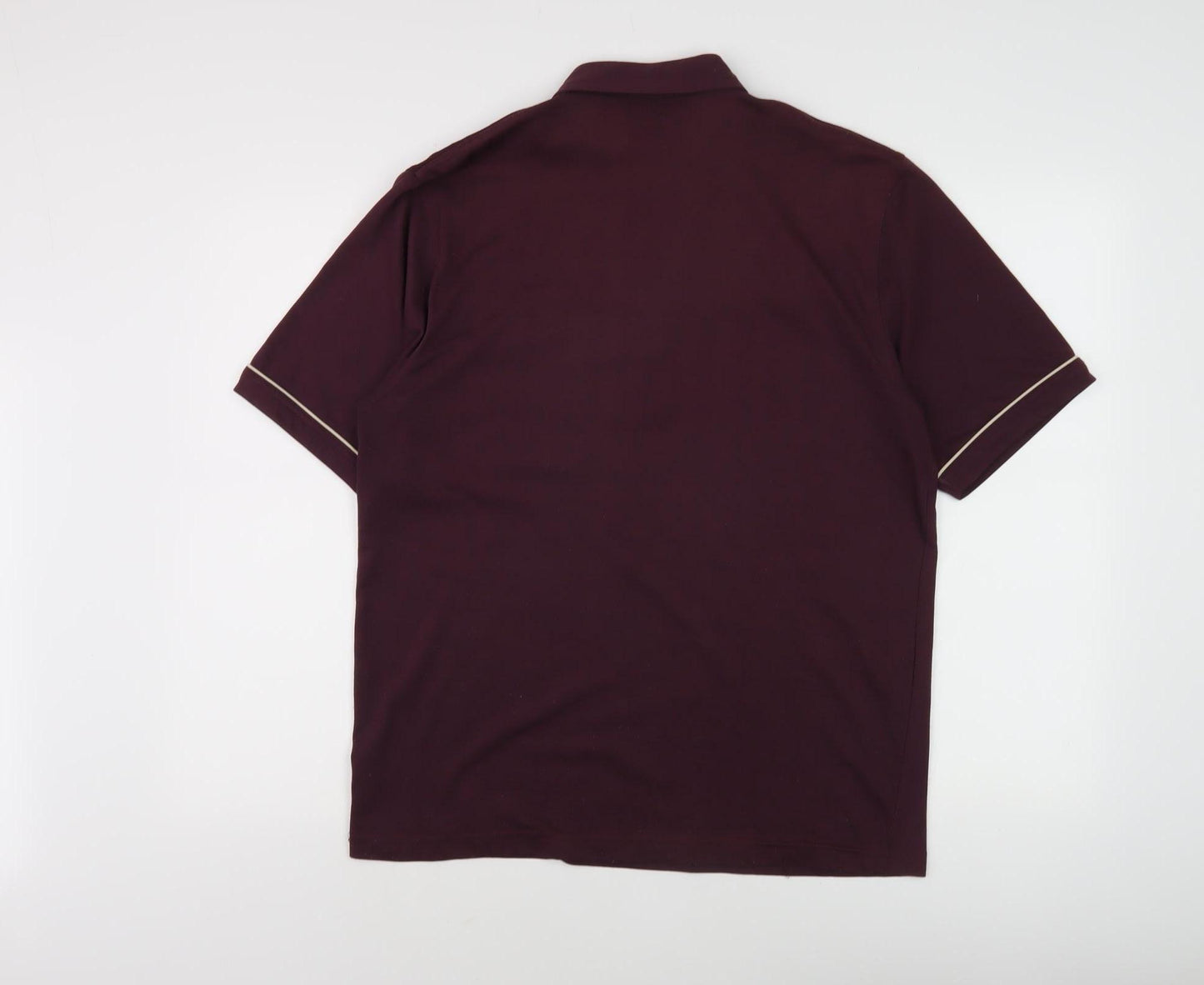 Tom Hagan Men's Polo Shirt, Brown, M, Retro Style