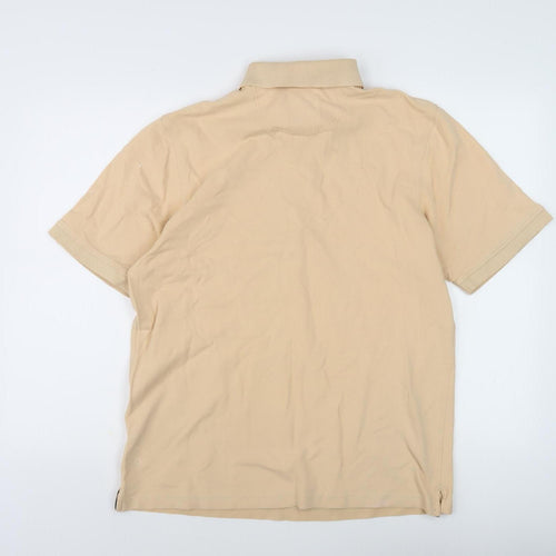 Farah Men's Beige Polo Shirt L Regular Fit