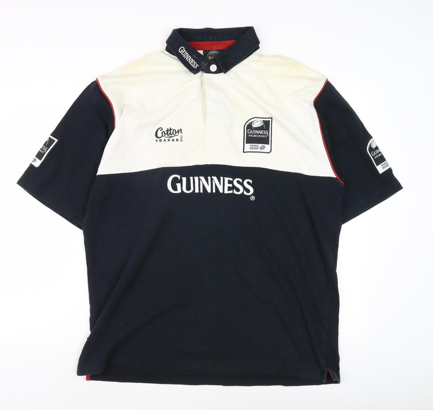 Guinness Men’s Black Short Sleeve Rugby Polo L